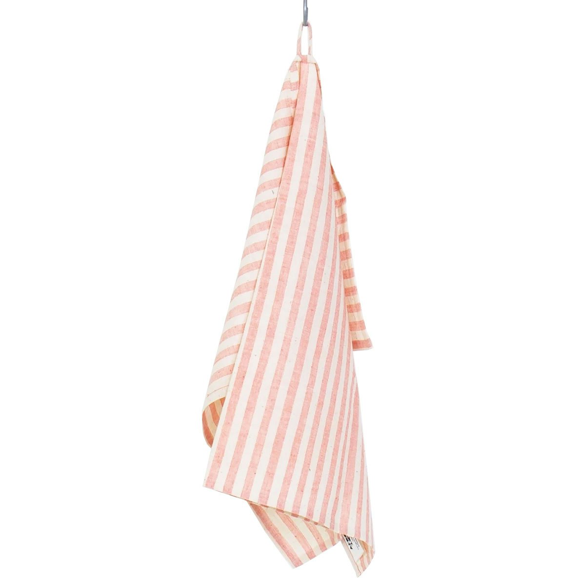 ECO BLOCKSTRIPE Kitchen Towel White/Pink