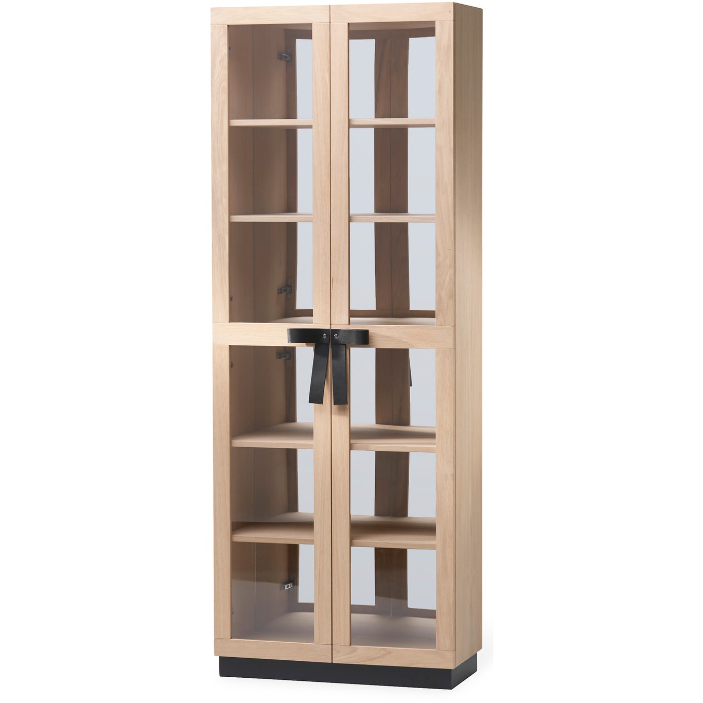 The Bow Display Cabinet, White Oiled Oak