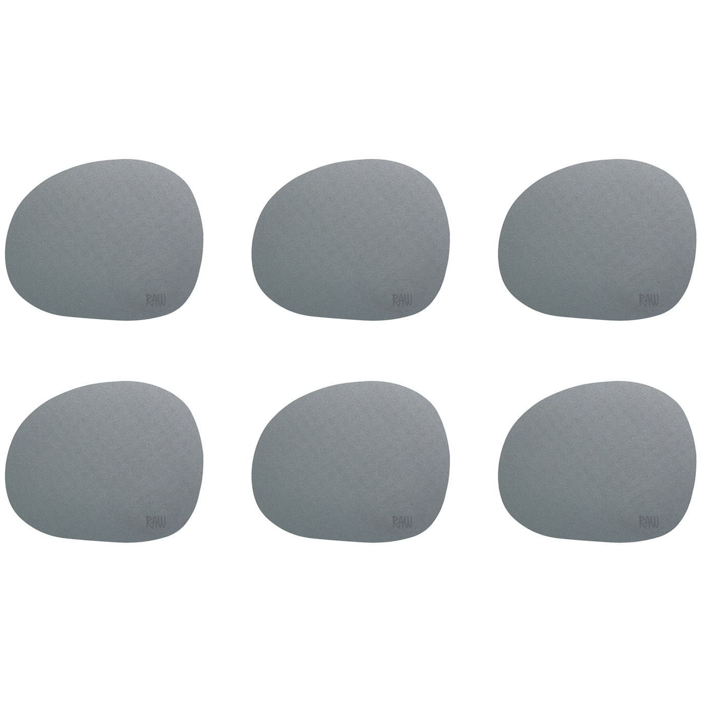 Raw Coaster Silicone 6-pack, Dark Grey