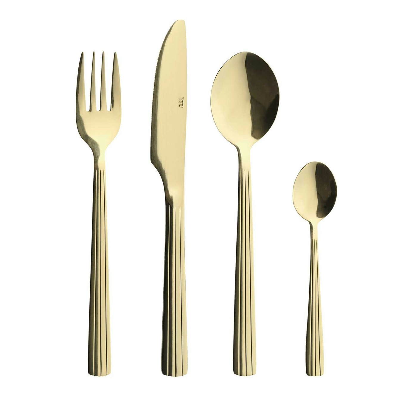 Raw Cutlery Set 16 Pieces, Champagne