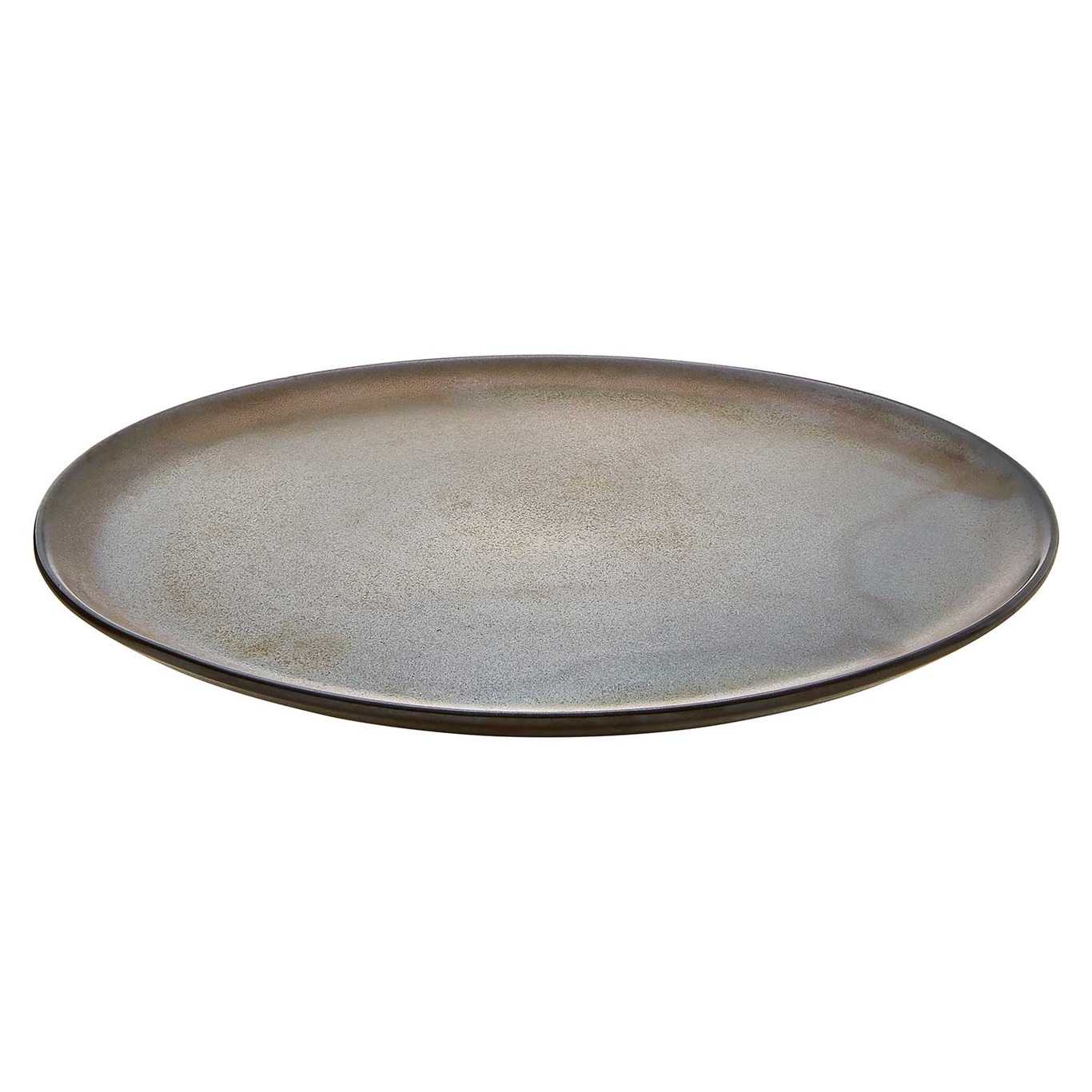 Raw Plate 28 cm, Metallic Brown