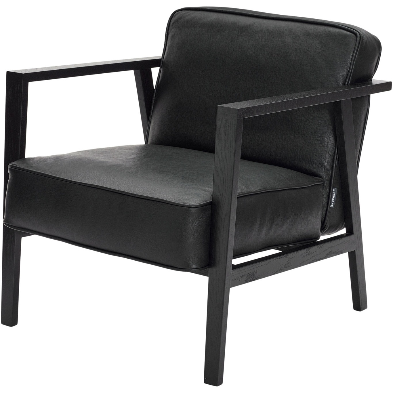 LC1 Lounge Chair, Black Lacquered Oak/Black