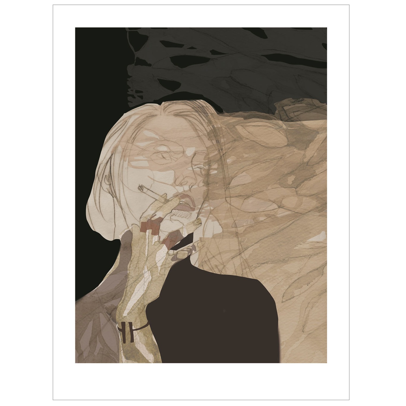 Smoke Screen Art Print, 30x40 cm