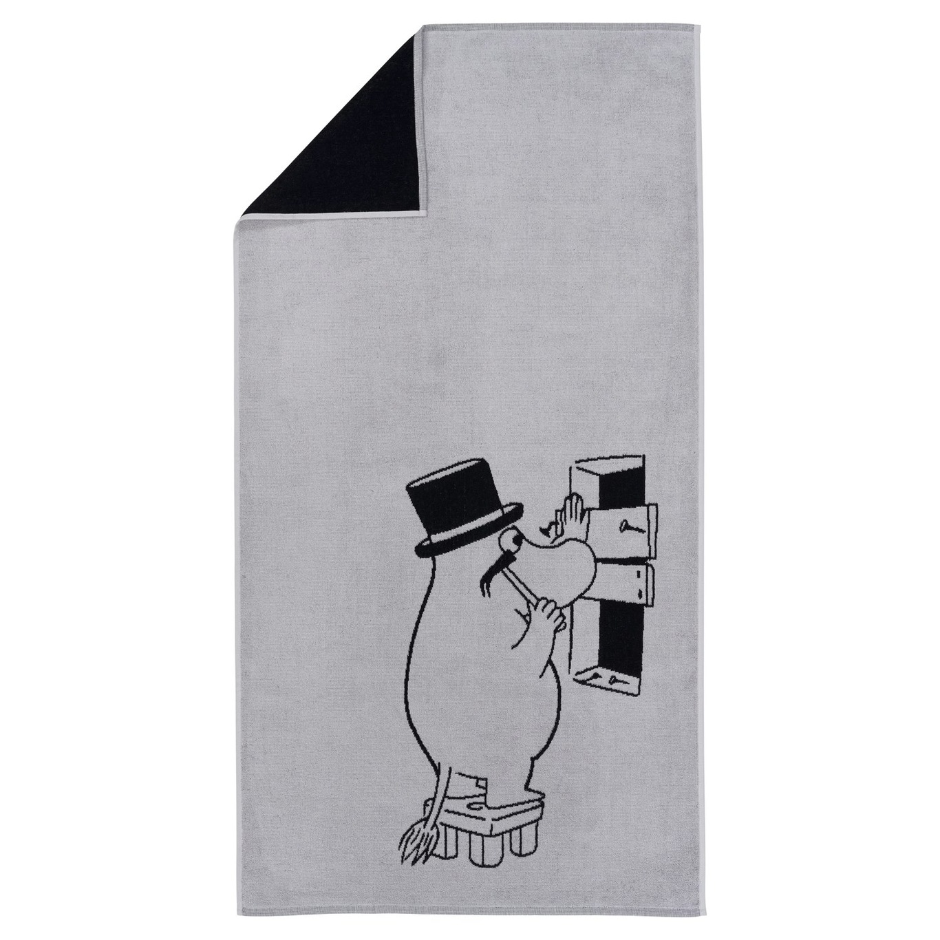 Moomin Bath Towel 70x140 cm, Moominpappa Grey