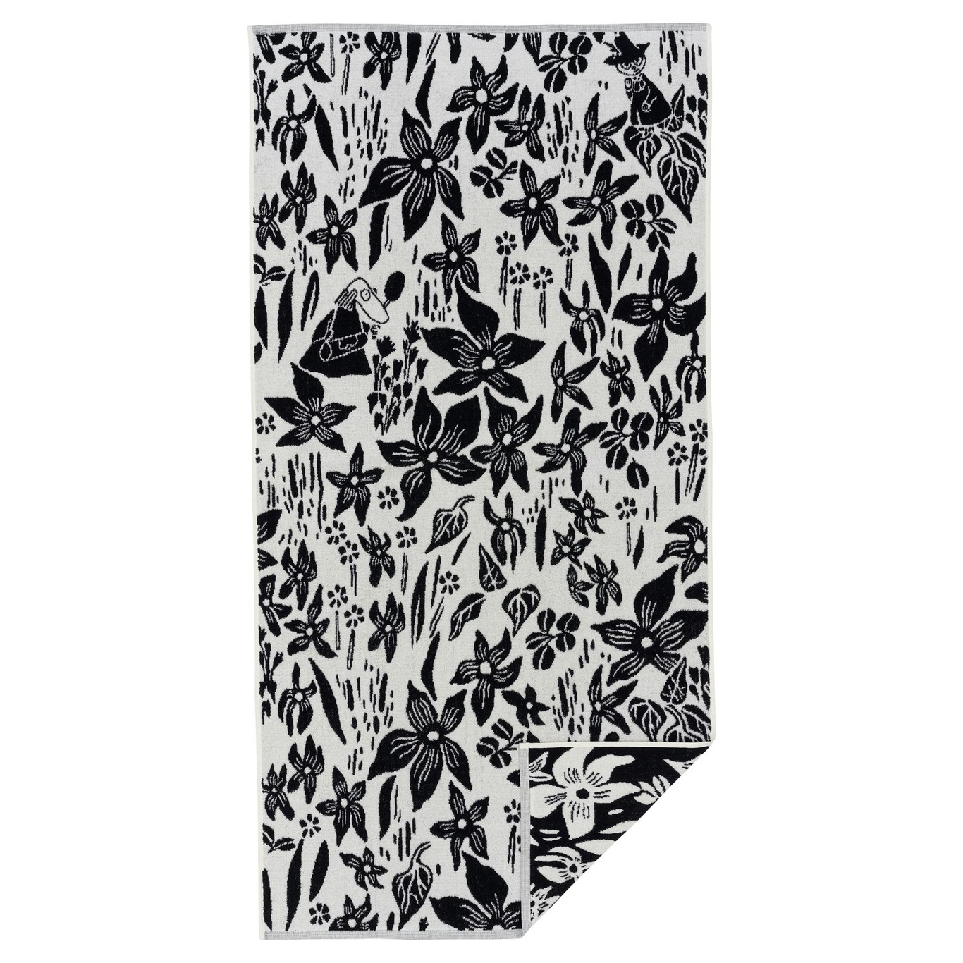Moomin Bath Towel 70x140 cm, Lilja Black And White