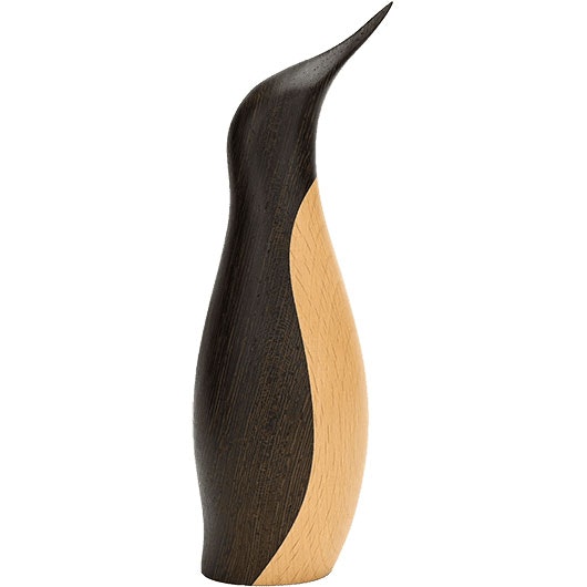 Wenge Wooden Figurine Penguin Black / Natural, 18 cm