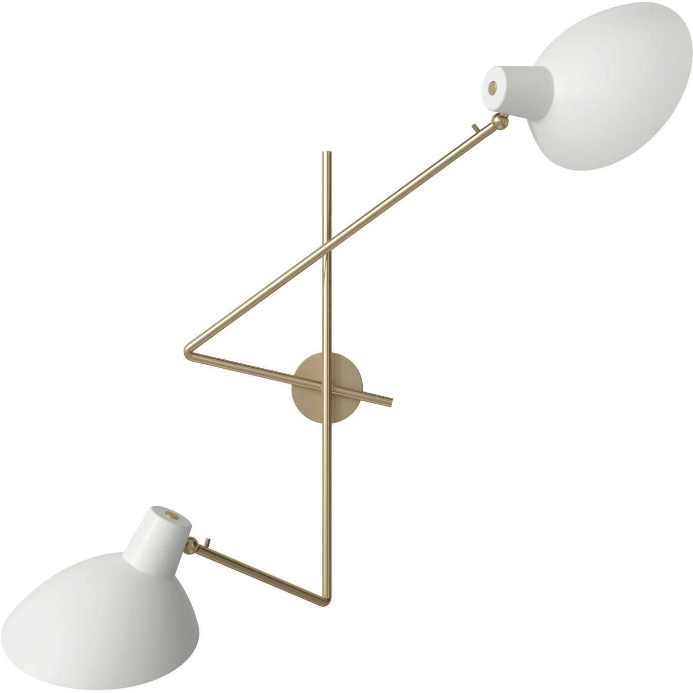 VV Cinquanta Twin Wall Lamp, Brass / White