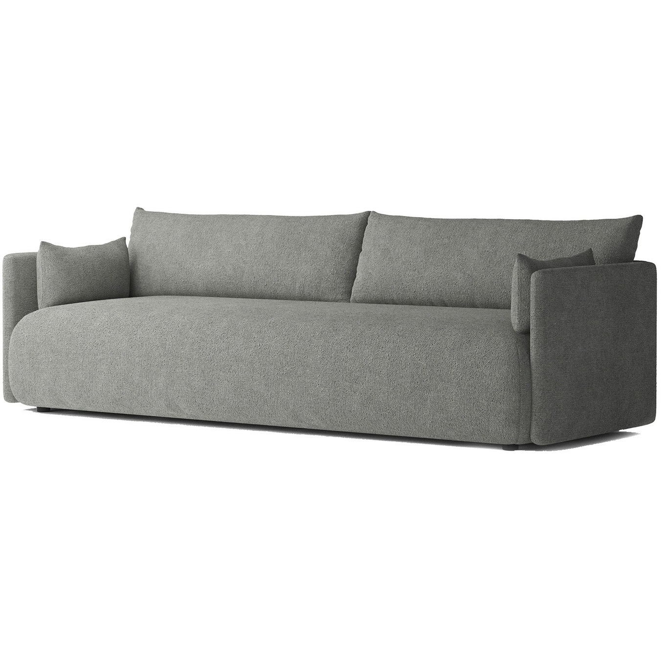 Offset 3 Seater Sofa, Bouclé Dark Grey Melange