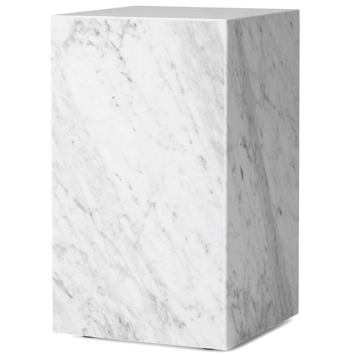 Plinth Tall Side Table 51x30 cm, Carrara Marble