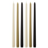 Infinity Wick Black Distressed 7 Taper Candles, Set of 4, Decor, Flameless Candles