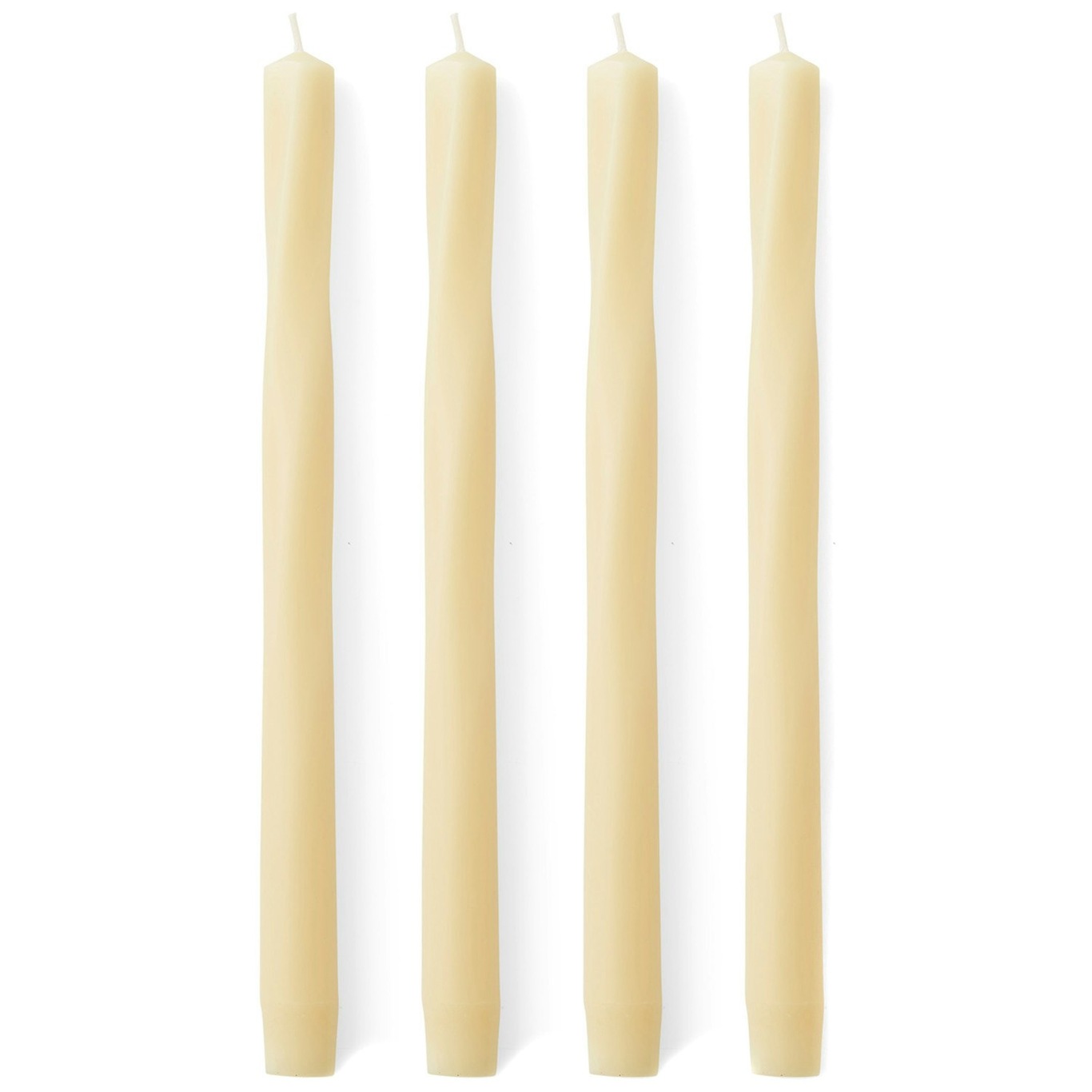 Twist Candles 4-pack, Ivory
