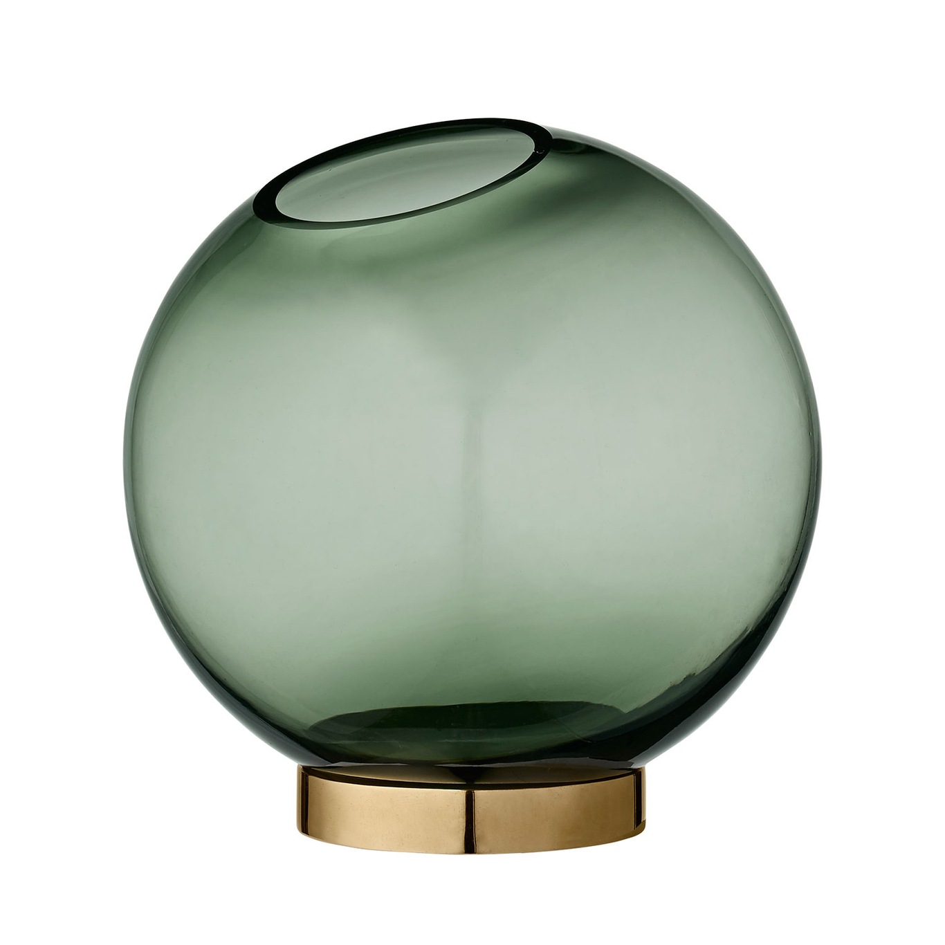 Globe Vase Ø17 cm, Forest/Brass