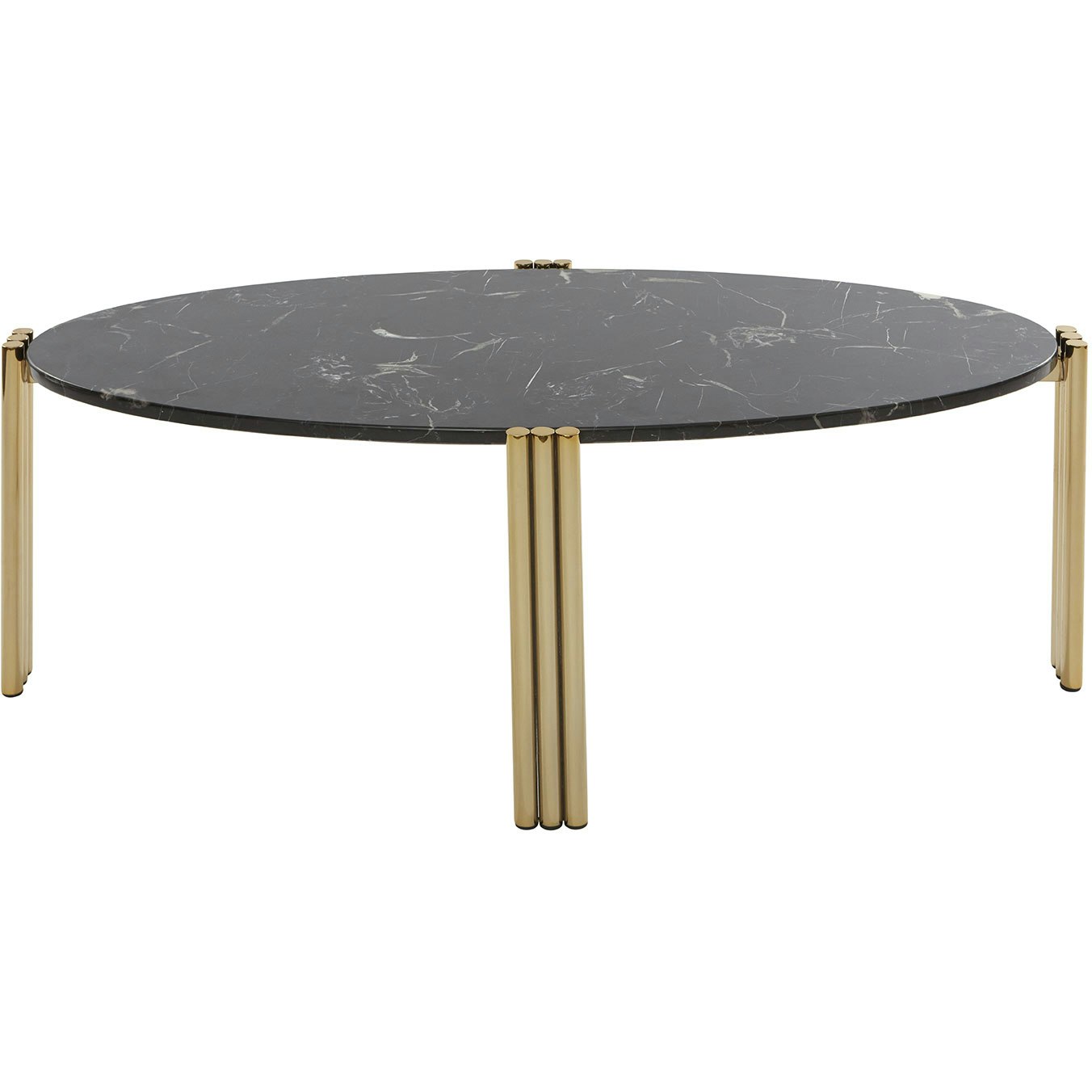 Tribus Coffee Table Oval, Gold / Black