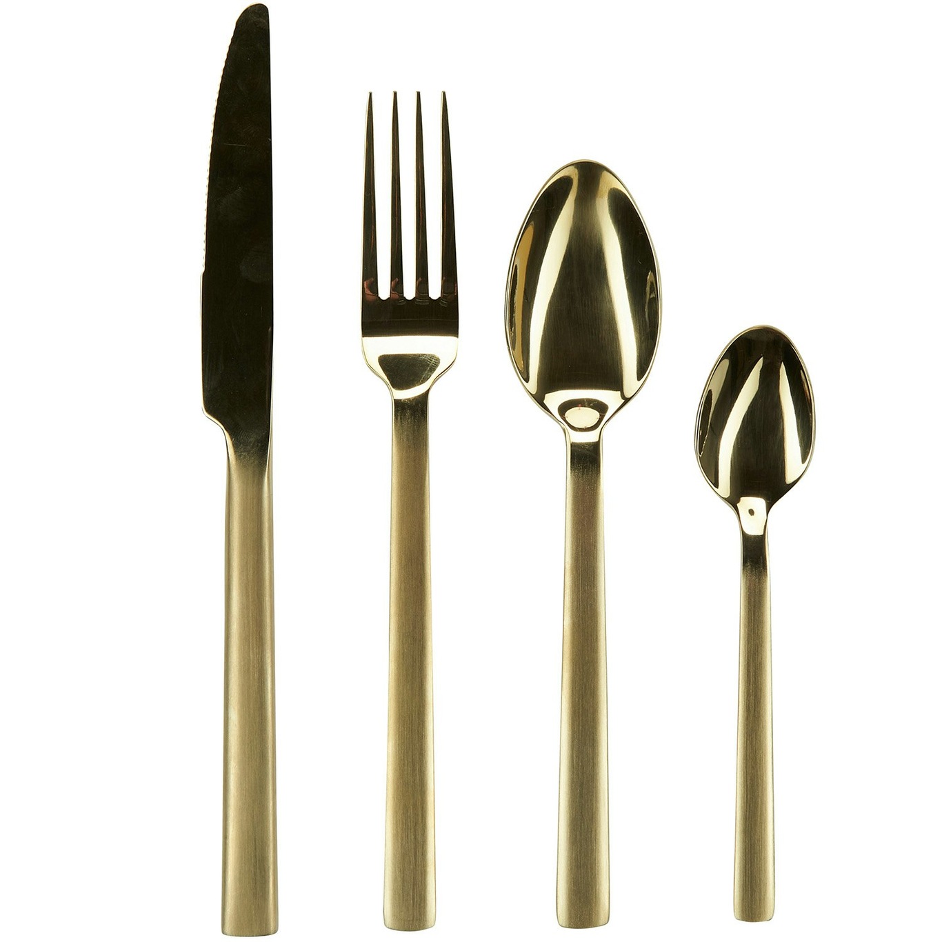 Cutlery Set 16 Pieces, Champagne Gold