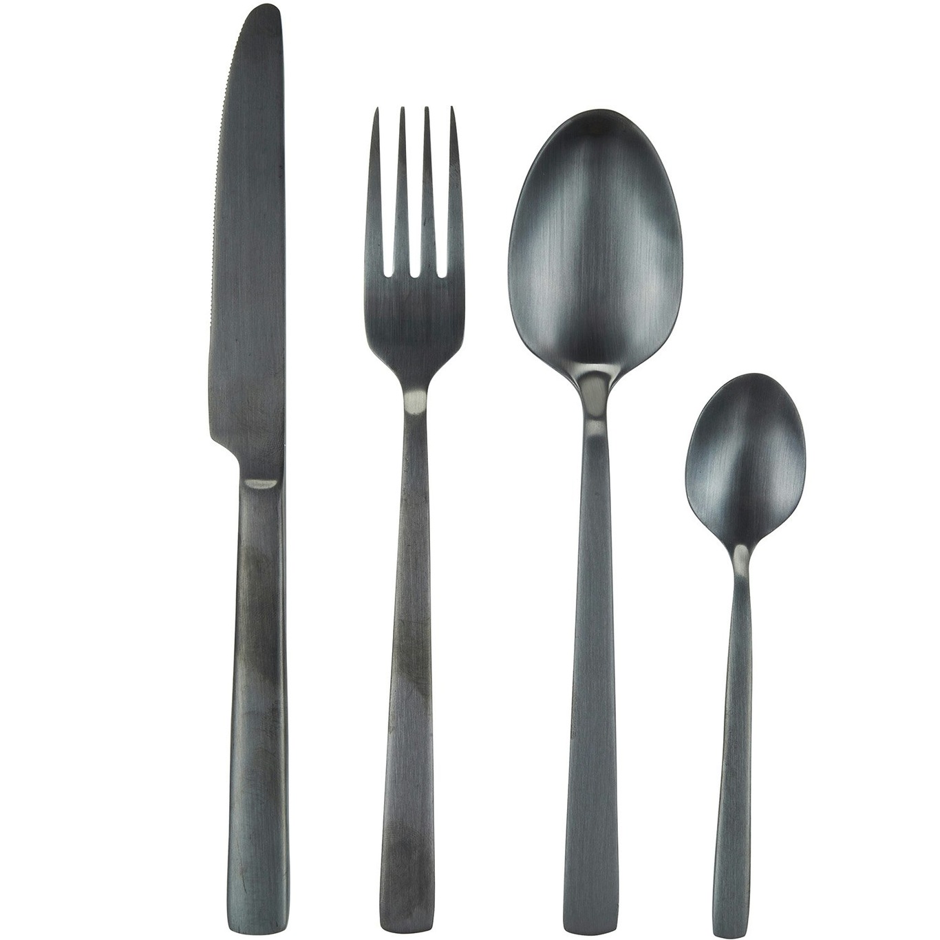 Cutlery Set 16 Pieces, Black