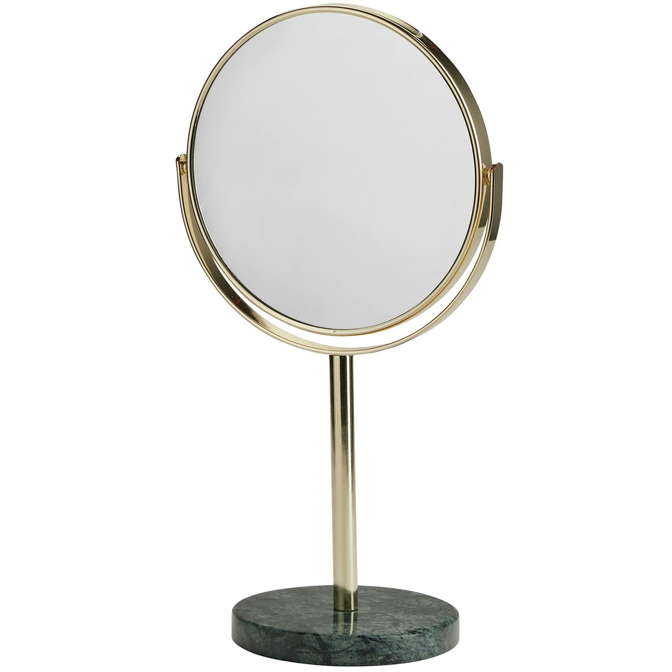 Table Mirror H34 x Ø20 cm, Gold/Green