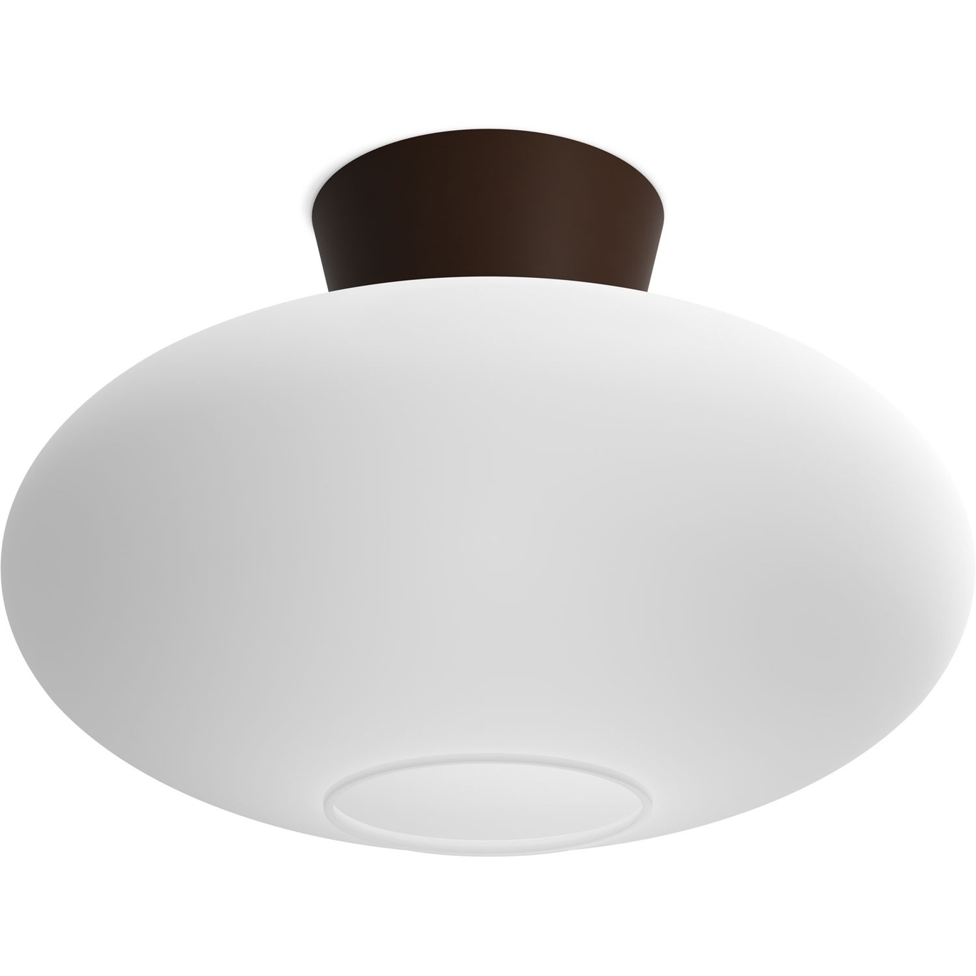 Bullo XL Flush Ceiling Light, Oxide / Opal