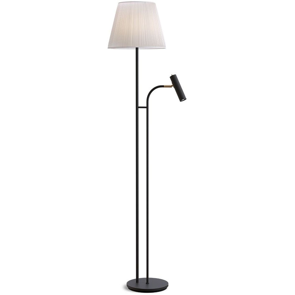 Slender Floor Lamp Without Lampshade, Black