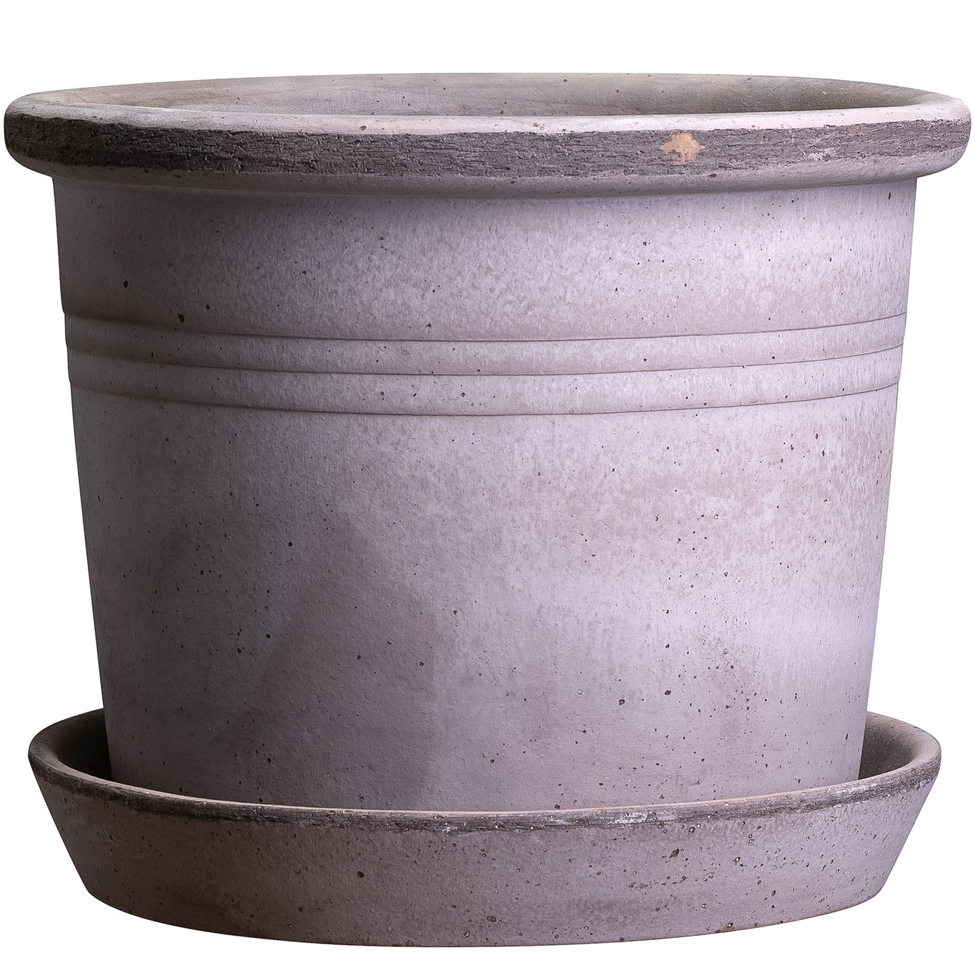 Galestro Pot With Saucer Grey Ø30 cm