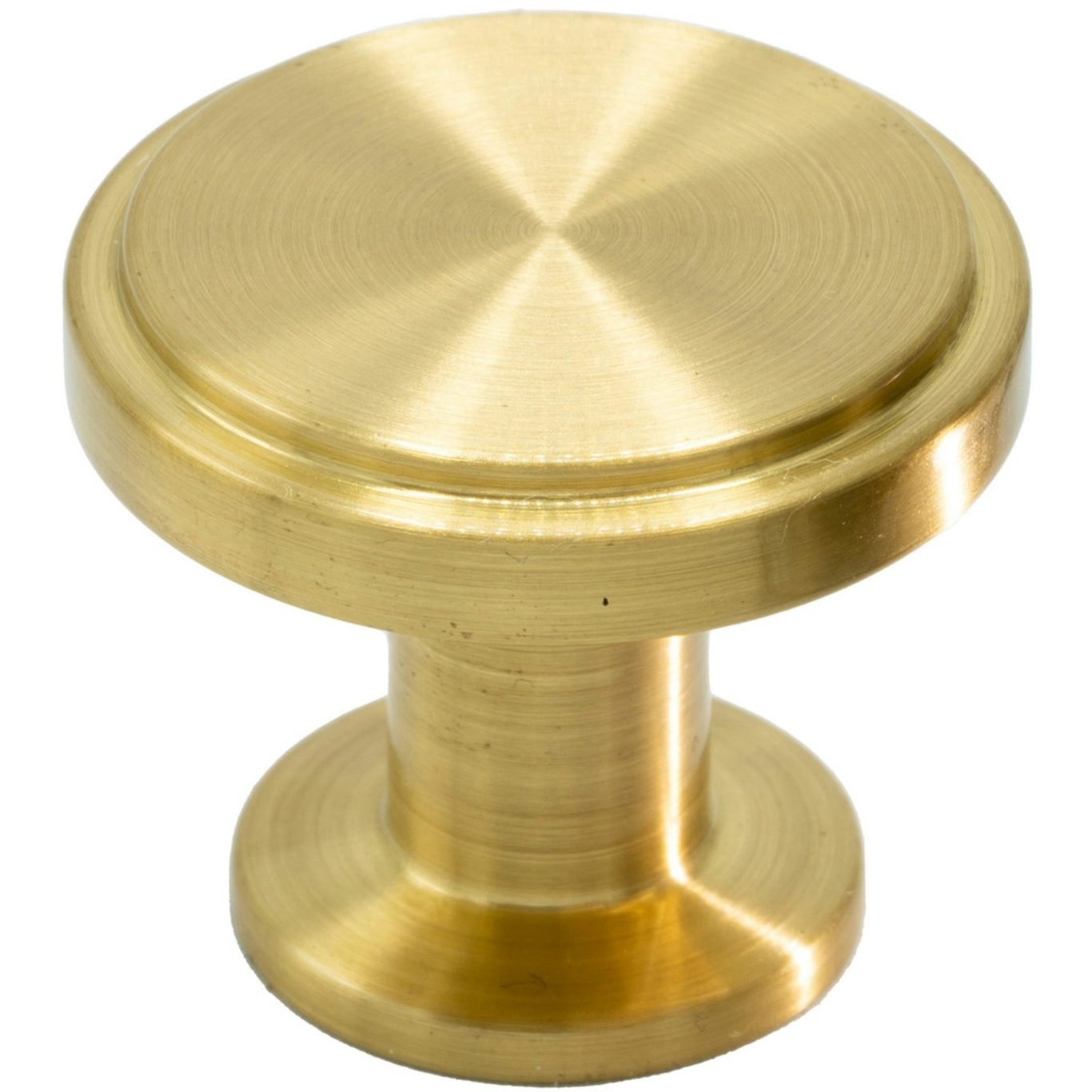 Uno Knob 30 mm, Brushed Uncoated Brass