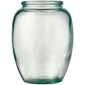 Glass Vase Round With Patterned Structure H10 cm