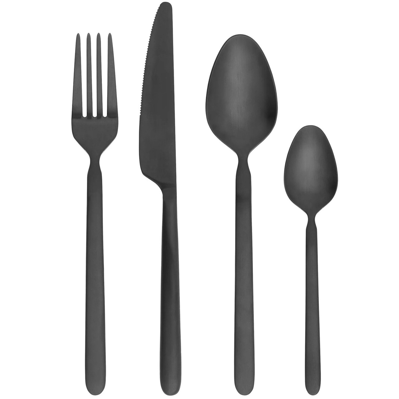 STELLA Cutlery Set 16 Pieces, Black