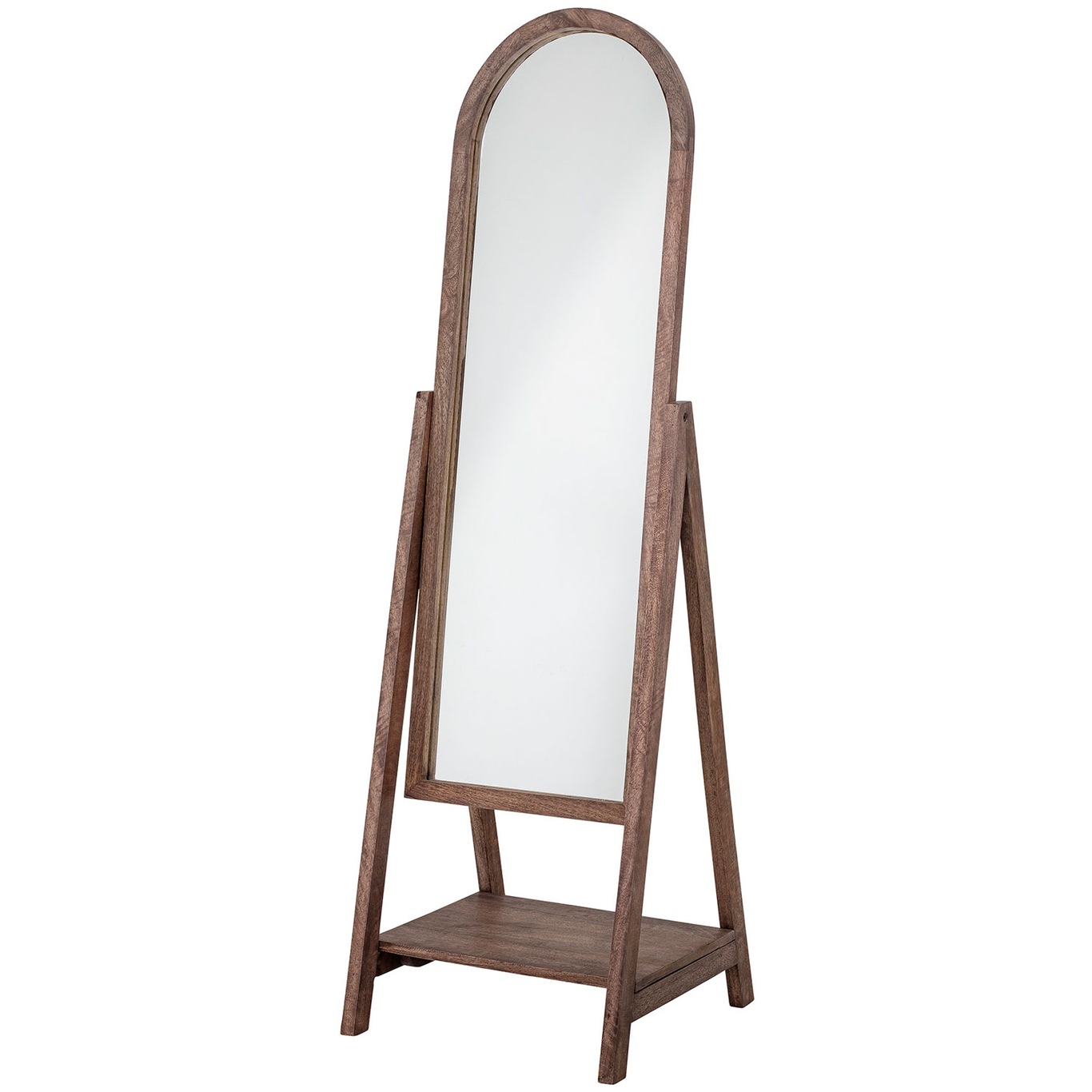 Cathia Floor Mirror Mango Wood 157,5x46 cm, Brown