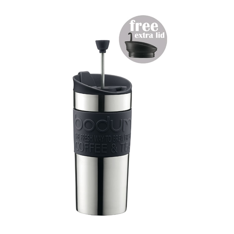 Travel Set Coffee Press 35 cl, Black/Stainless Steel