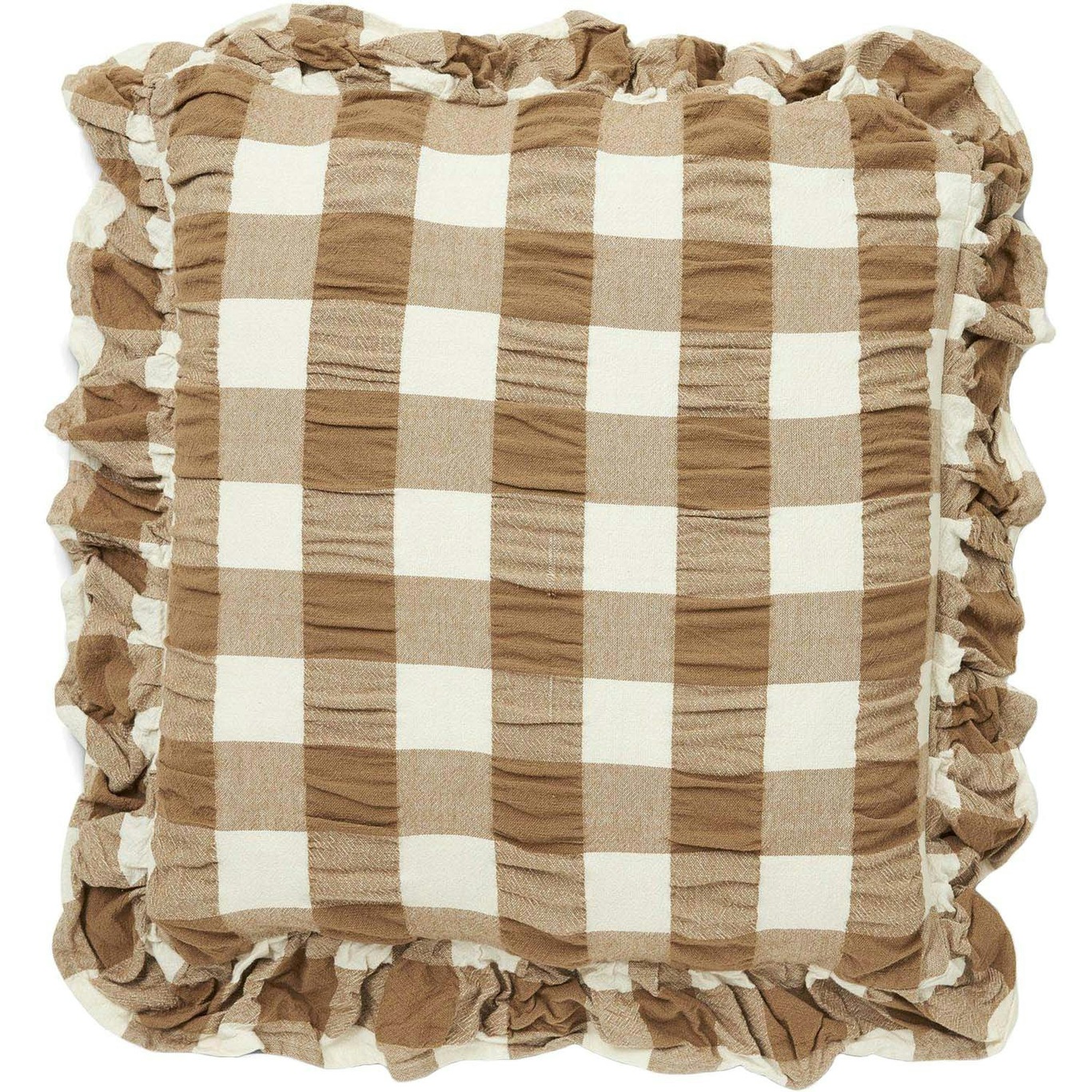 Kullavik Cushion Cover 45x45 cm, Brown/Off-white