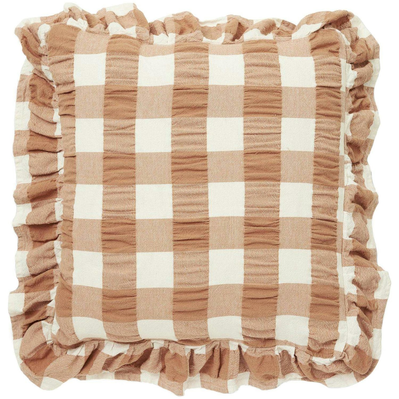 Kullavik Cushion Cover 45x45 cm, Off-white/Rusty Red