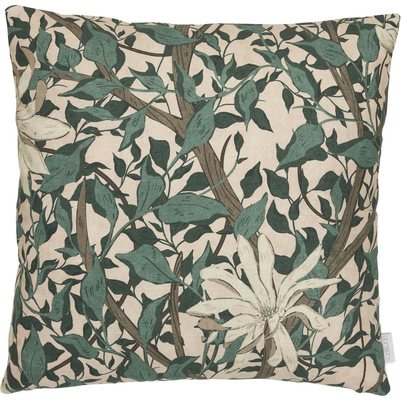 Maja Cushion Cover 45x45 cm, Green/Beige
