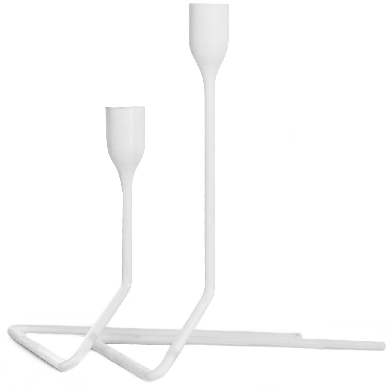 Puzzle Candle Holders 2-pack, White