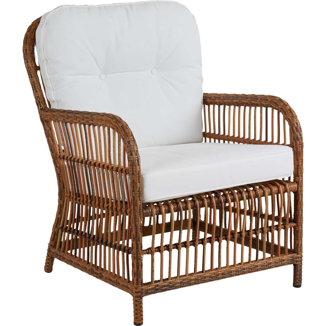 Anemon Lounge Chair, Natural/White