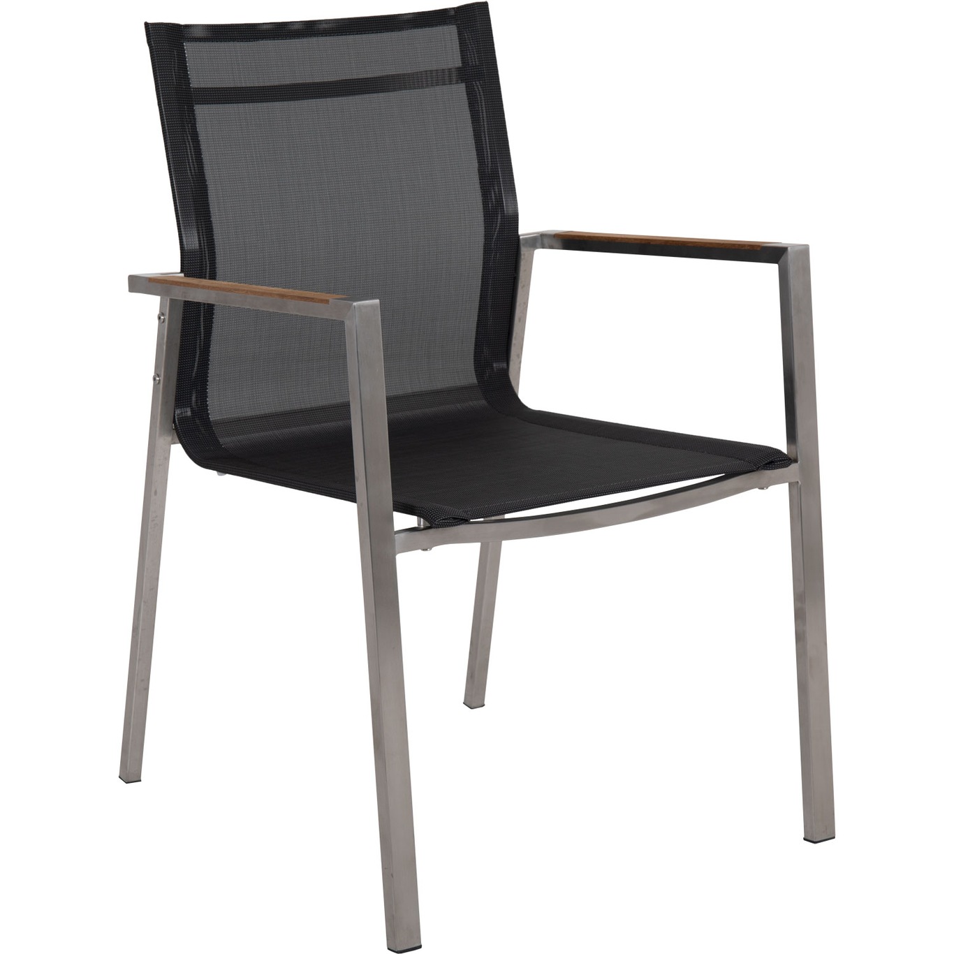 Naos Dining Chair, Stainless Steel/Dark Grey