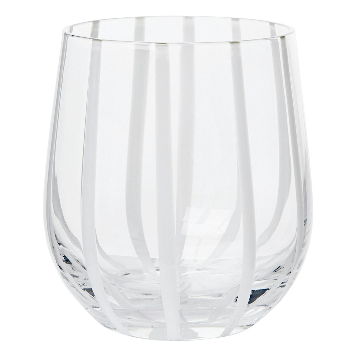 Striped Drinking Glass, 35 cl