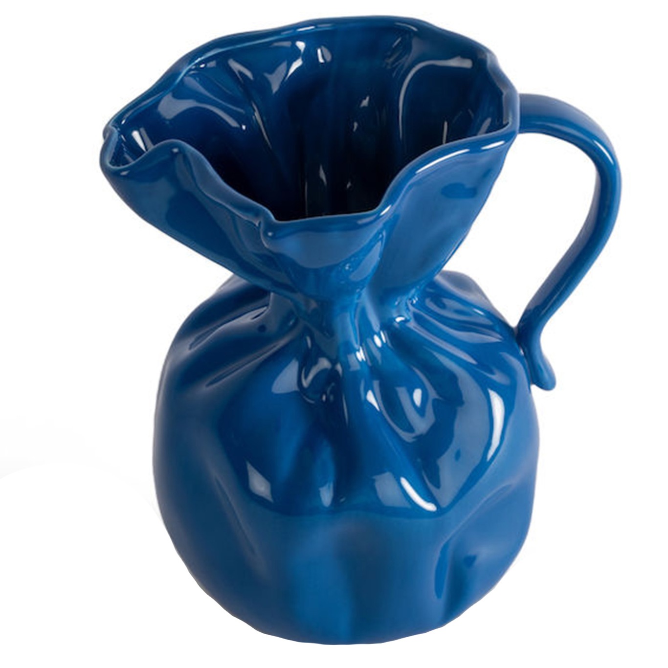 Crumple Vase, Blue
