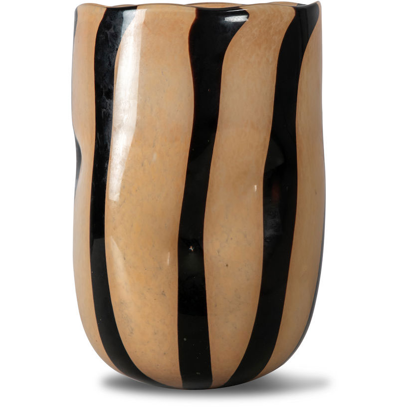 Curt Vase 30 cm, Black / Beige