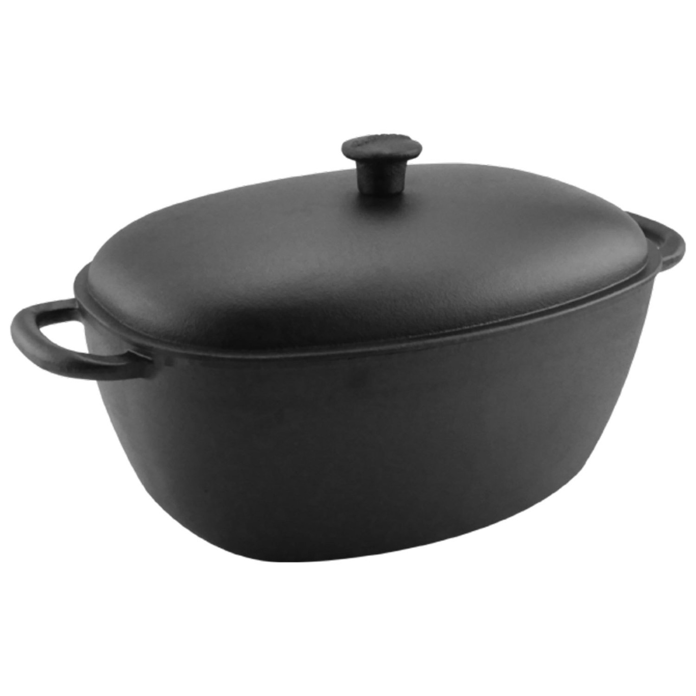 Oval Cast Iron Pot With Lid, 6 L