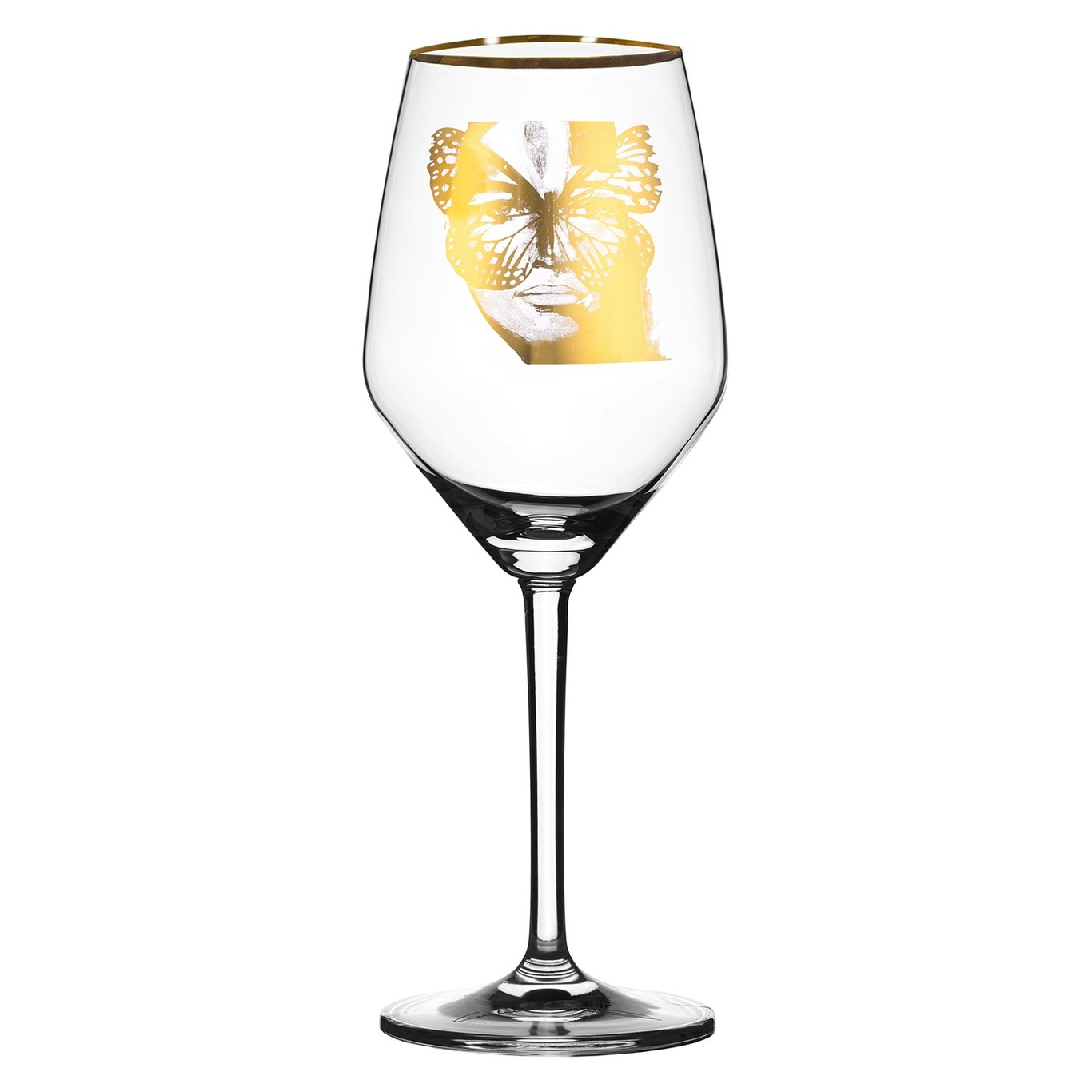 Golden Butterfly Rosé Wine Glass 40 cl, Gold