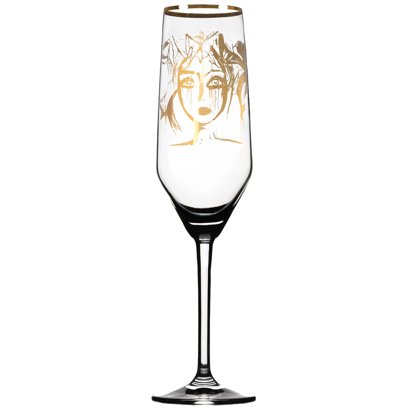 Slice Of Life Champagne Glass, Gold