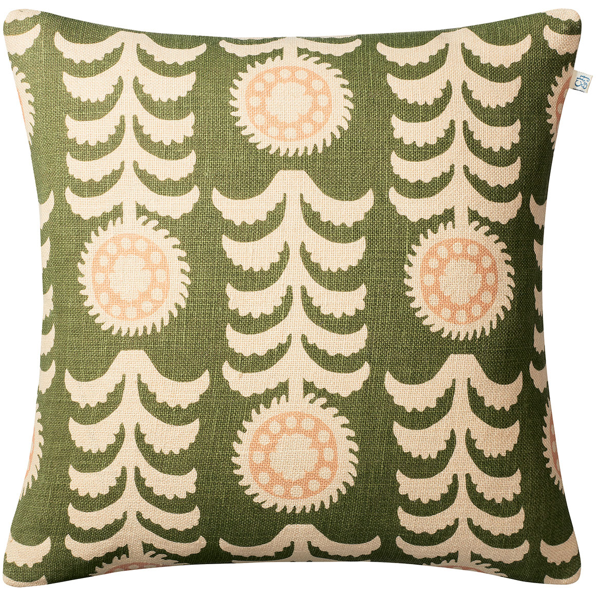 Alok Cushion Cover 50x50 cm, Light Beige / Cactus Green / Rose