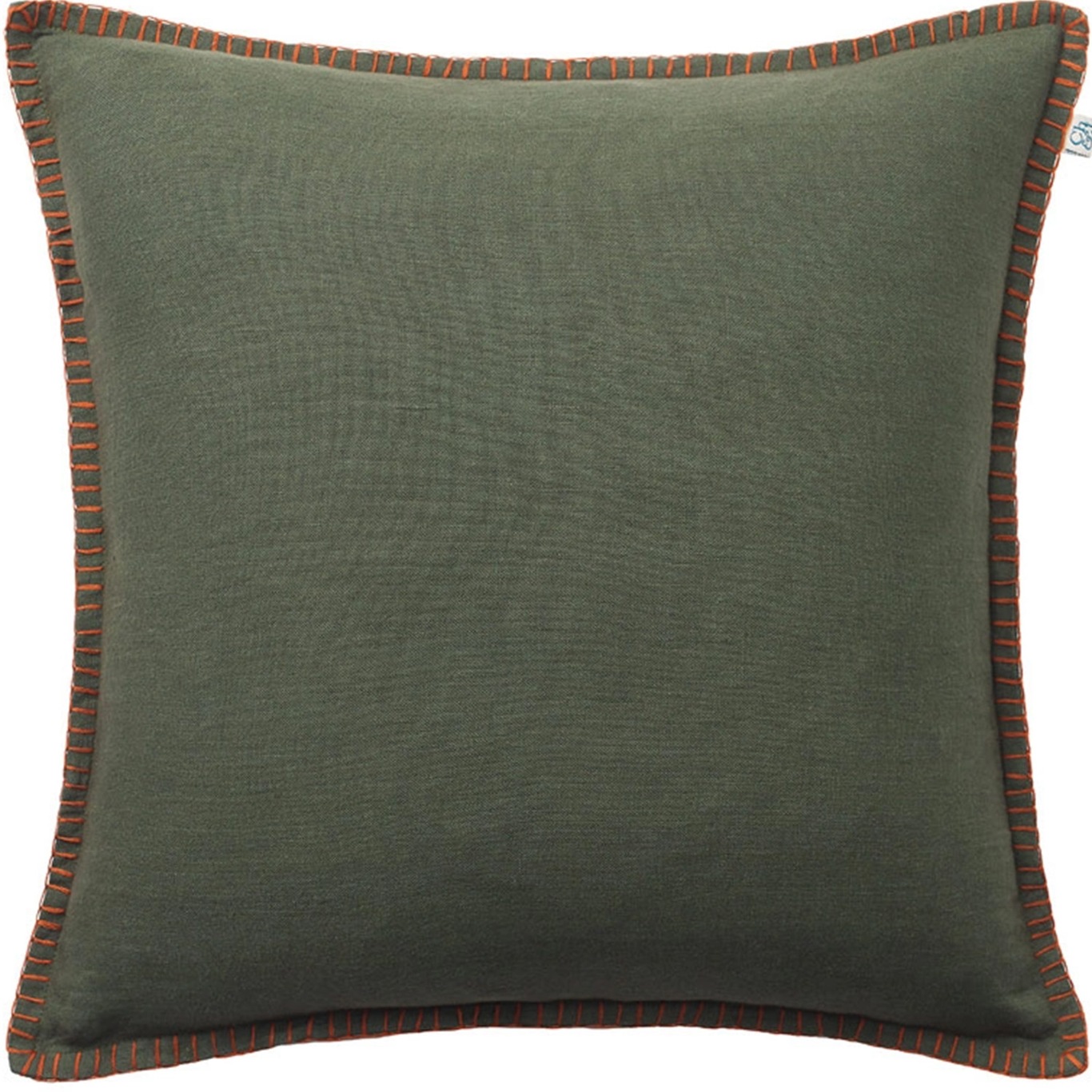 Arun Cushion Cover Terracotta/Forest Green, 50x50 cm