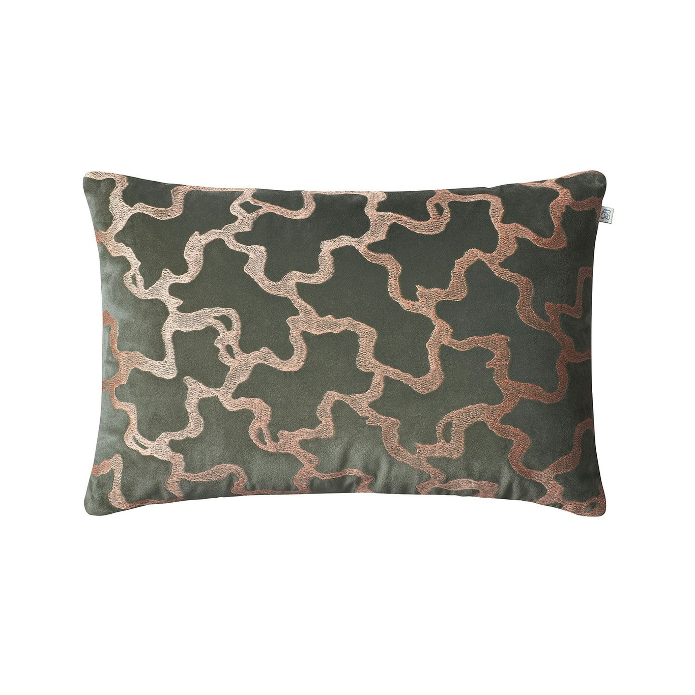 Chand Cushion Cover 40x60 cm, Forest Green / Rose