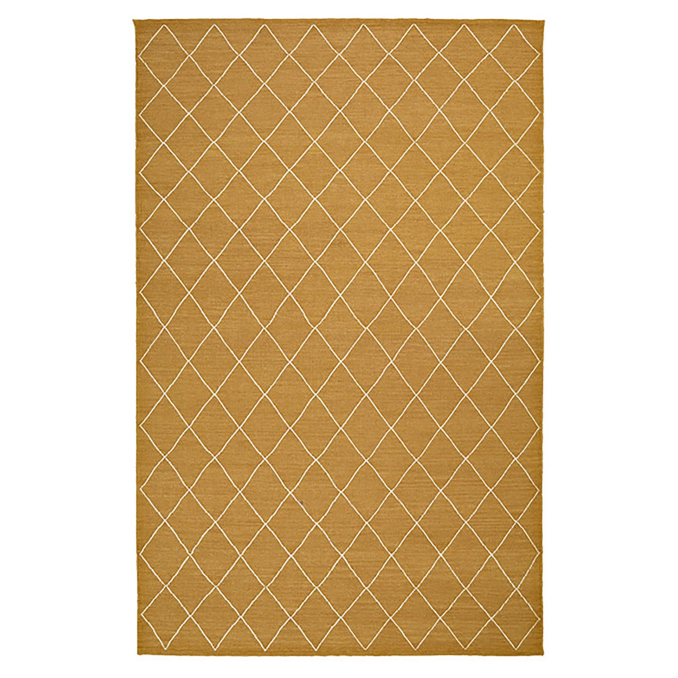 Diamond Dhurry Wool Rug 184x280 cm, Masala Yellow