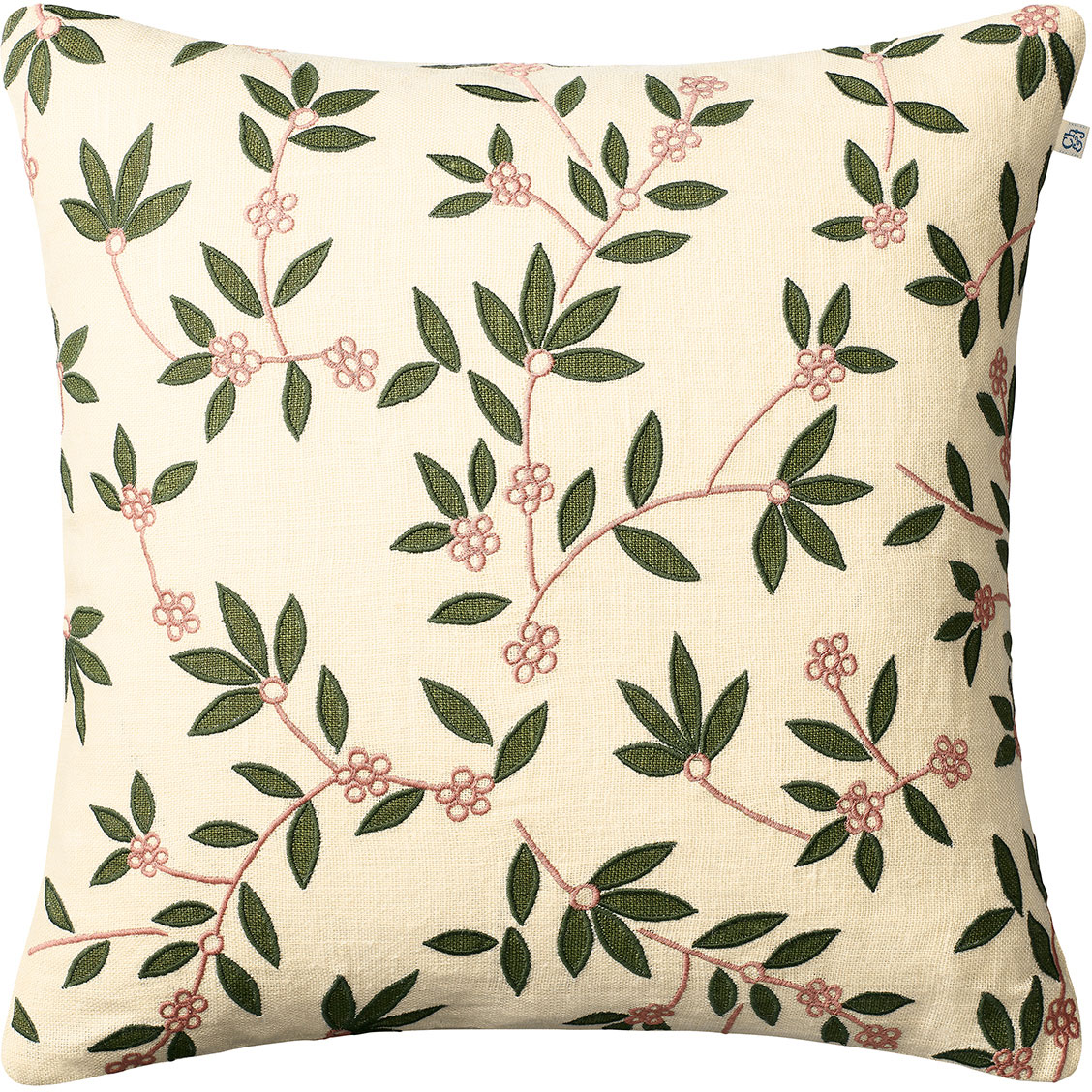Gita Cushion Cover 50x50 cm, Light Beige / Cactus Green / Rose
