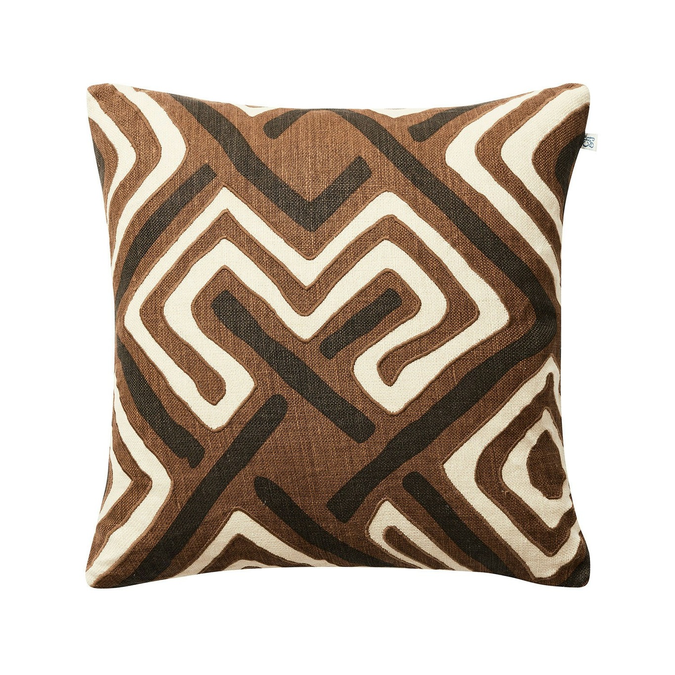 Gujarat Cushion Cover 50x50 cm, Taupe/Dark Brown