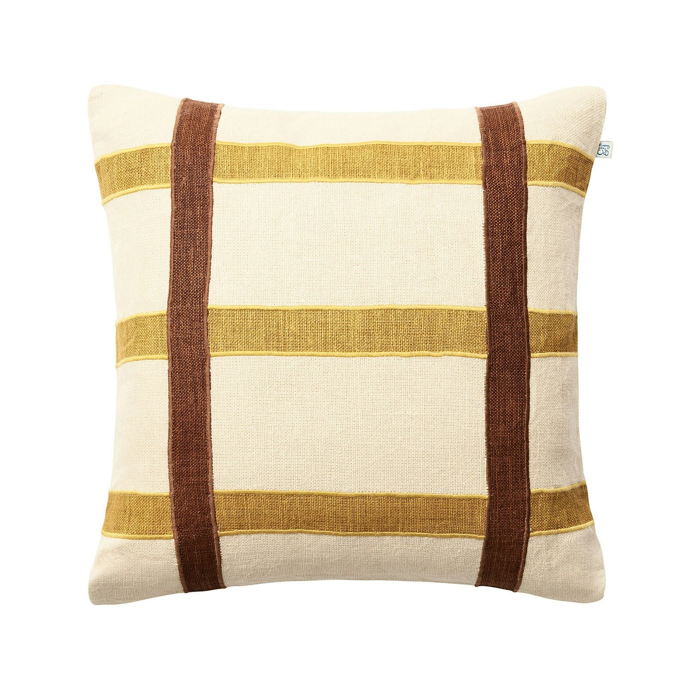 Kiran Cushion Cover 50x50 cm, Taupe/Spicy Yellow