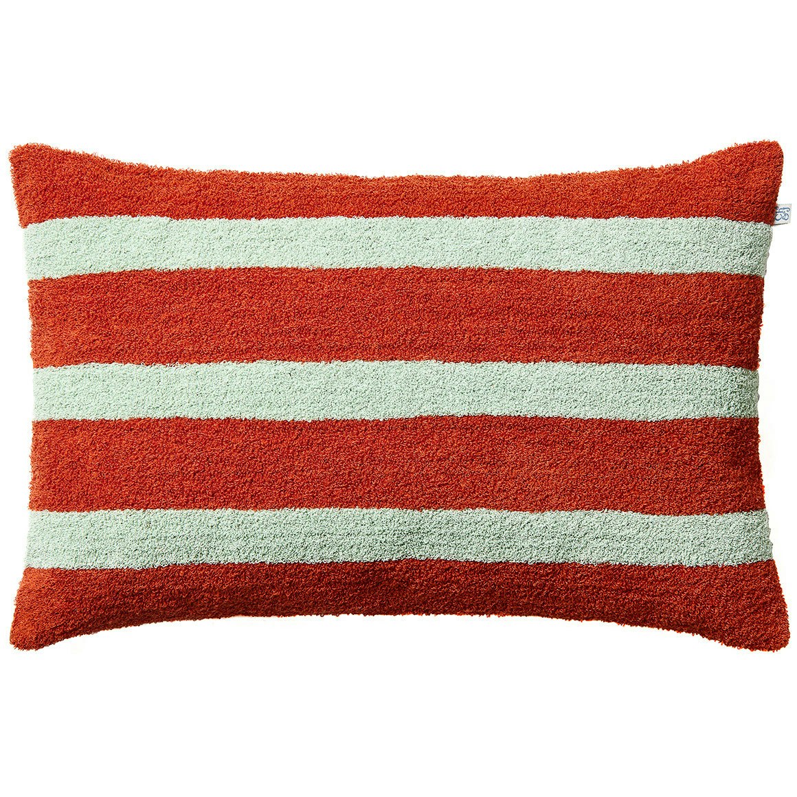Stripe Cushion Cover 40x60 cm, Apricot Orange / Aqua