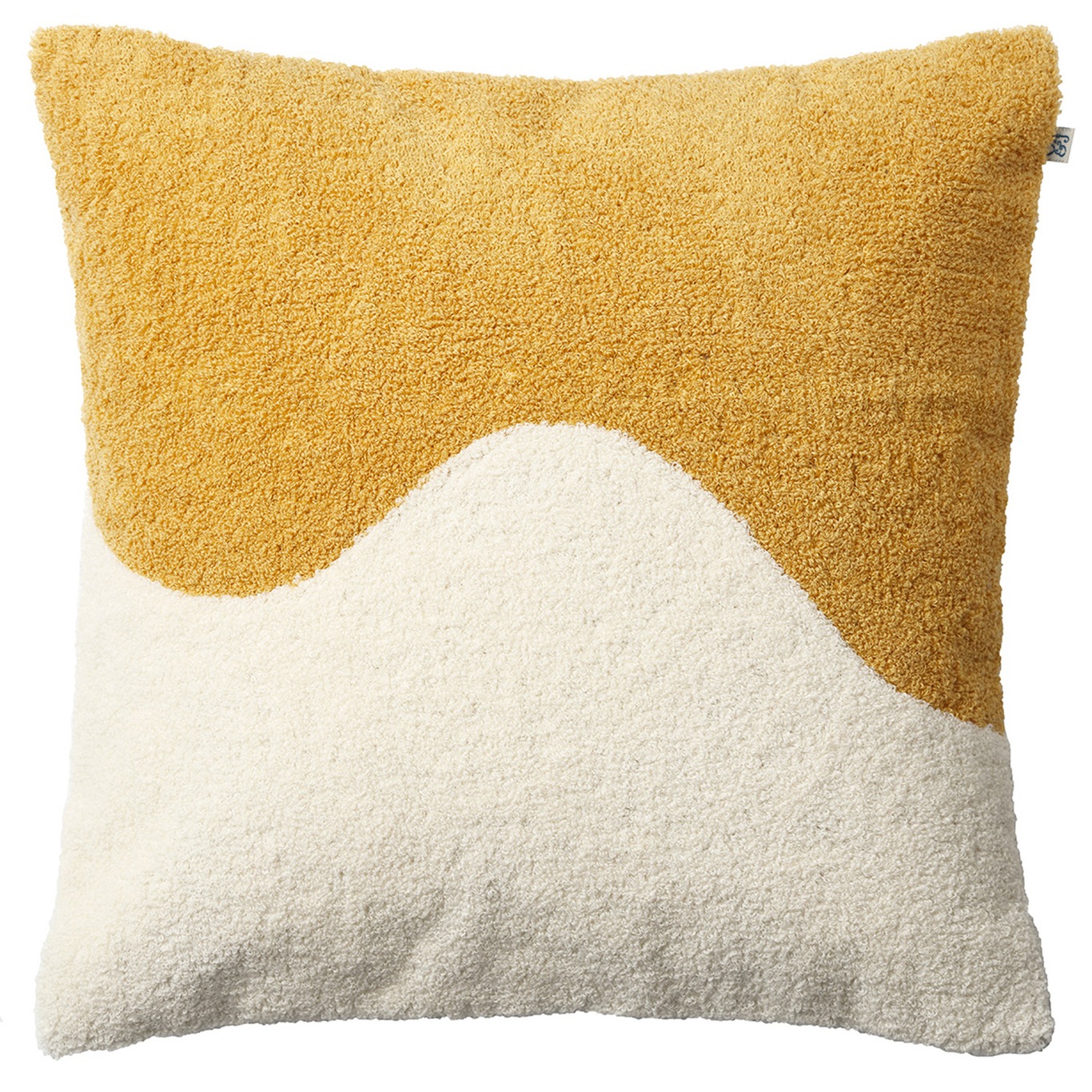 Yogi Cushion Cover Bouclé Spicy Yellow/Off-White, 50x50 cm