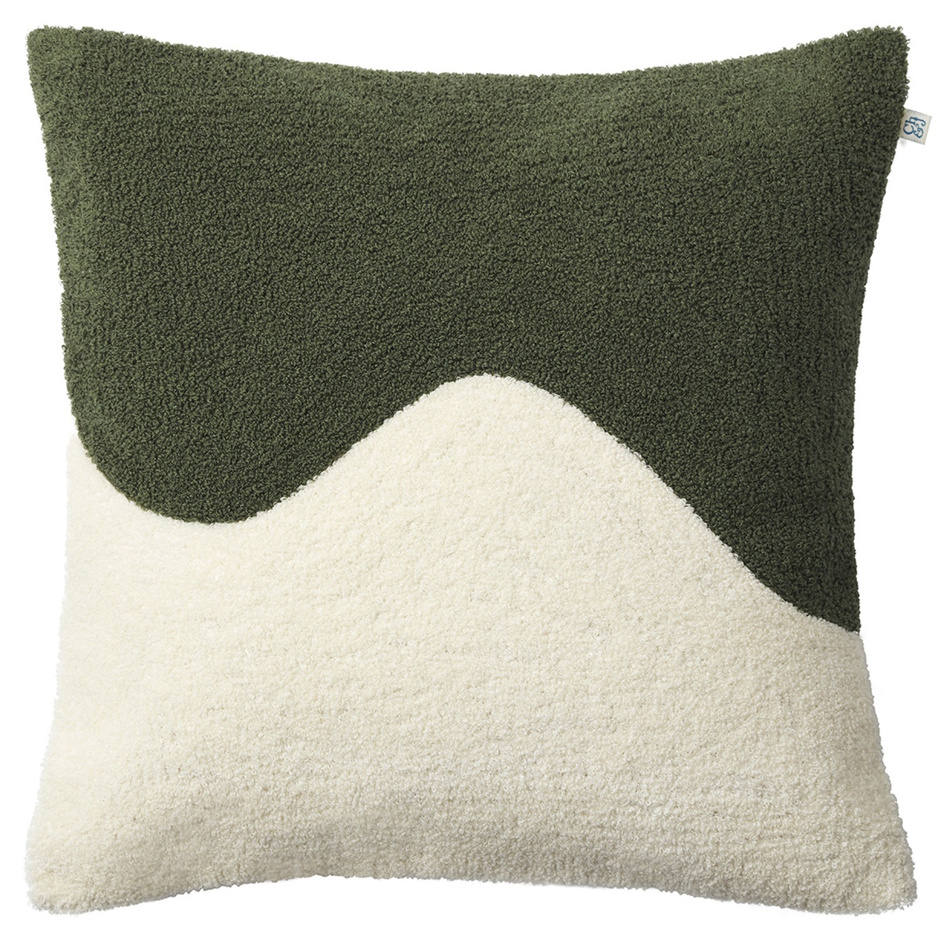 Yogi Cushion Cover Bouclé Cactus Green/Off-White, 50x50 cm